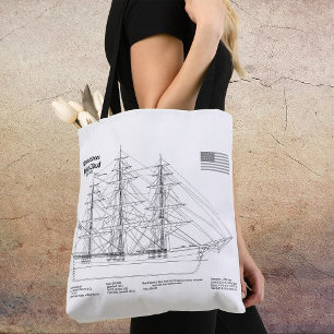 Bolso De Tela Nube de vuelo del buque Clipper - Paquete Blueprin