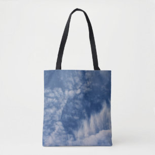 Bolso De Tela Nubes con dientes en un tote de impresión por toda