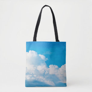 Bolso De Tela Nubes de fondo del cielo azul blancas