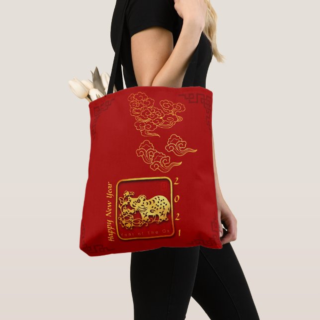 Bolso De Tela Nubes despiadadas en Año Nuevo chino OX AoTB (Detalle)