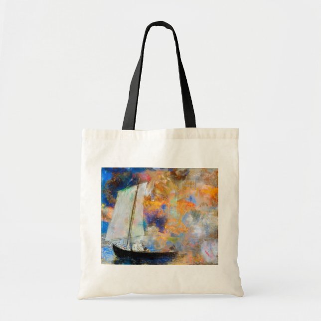Bolso De Tela Nubes Florales, Redon (Frente)
