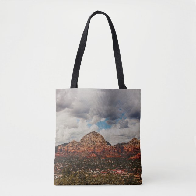 Bolso De Tela Nubes mientras se deslizan hacia Sedona (Anverso)