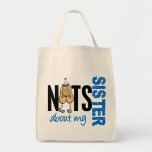 Bolso De Tela Nueces sobre mi AZUL de la hermana 1