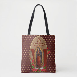 Bolso De Tela Nuestra Señora de Guadalupe Santa María Virgen Esp