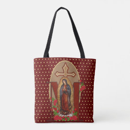 Bolso De Tela Nuestra Señora de Guadalupe Santa María Virgen Esp