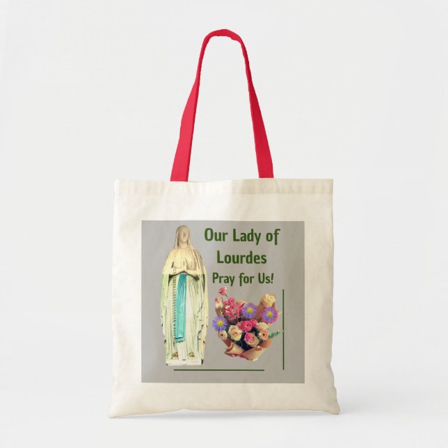 Bolso De Tela Nuestra Señora de Lourdes (Frente)