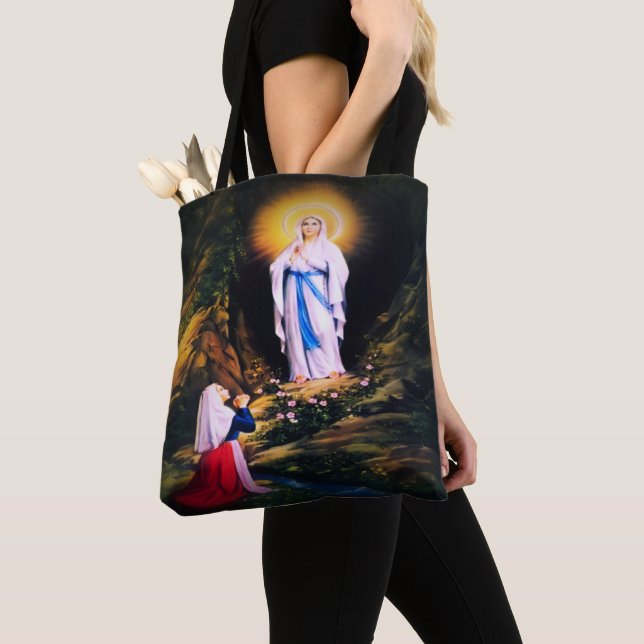 Bolso De Tela Nuestra Señora de Lourdes (Detalle)