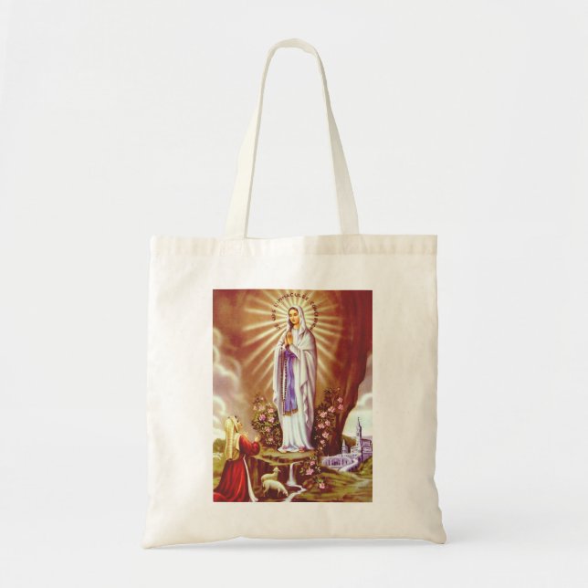 Bolso De Tela Nuestra Señora de Lourdes (Frente)