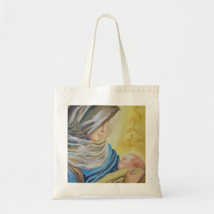 Bolso De Tela Nuestra Señora del Silencio agarrando al bebé Jesú