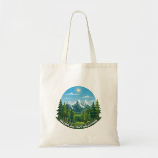 Bolso De Tela Nuestra Tierra y Paisaje Natural Ecológico de Lega