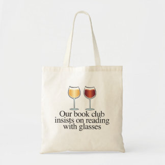 Bolso De Tela Nuestro club de lectura insiste en leer con gafas
