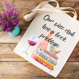 Bolso De Tela Nuestro Club De Vino Tiene Un Personalizable De Pr