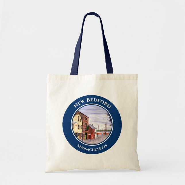 Bolso De Tela Nueva Inglaterra de Bedford Massachusetts (Frente)