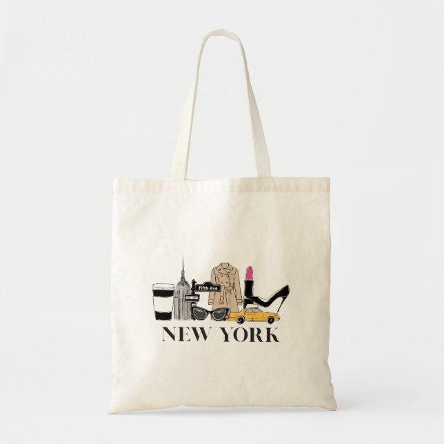 Bolso De Tela Nueva York (Frente)