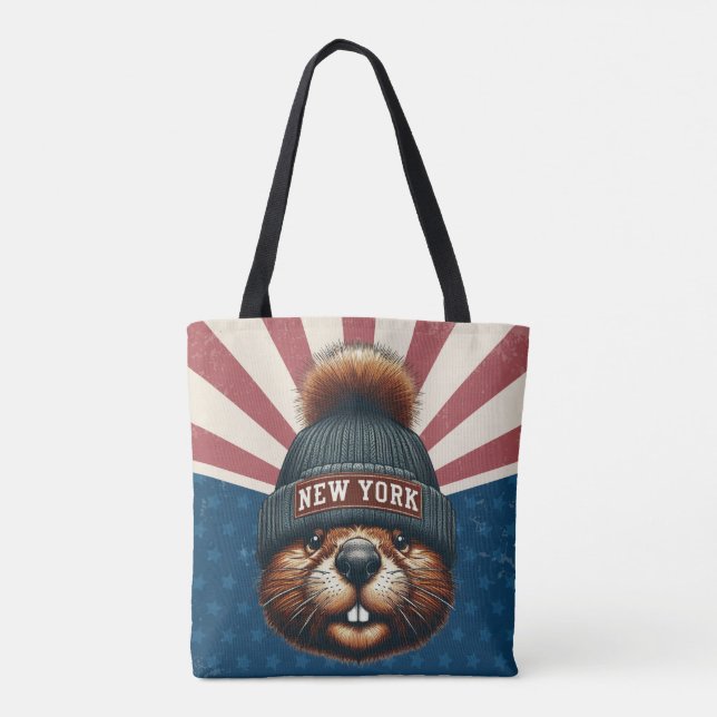 Bolso De Tela Nueva York (Reverso)