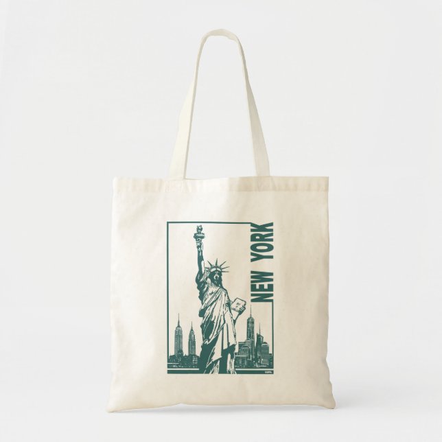 Bolso De Tela Nueva York-Estatua de la libertad (Frente)