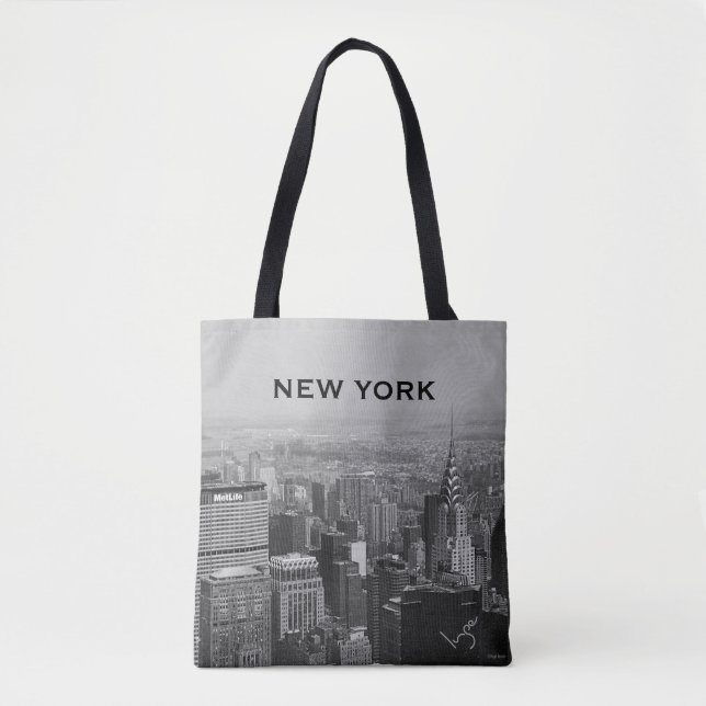 Bolso De Tela Nueva York Manhattan Skyline Unisex Guay (Anverso)