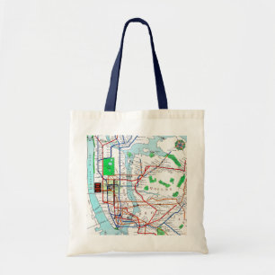 Bolso De Tela Nueva York: Mapa del subterráneo, 1940