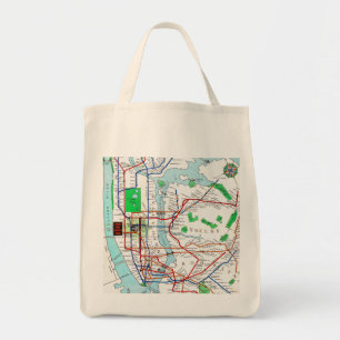Bolso De Tela Nueva York: Mapa del subterráneo, 1940