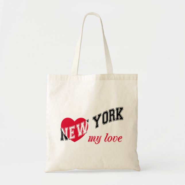 Bolso De Tela Nueva York mi amor (Frente)