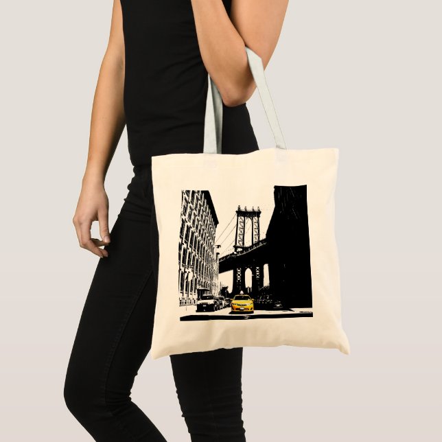 Bolso De Tela Nueva York Nueva York Brooklyn Yellow Taxi Elegant (Anverso (producto))