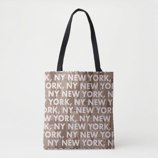 Bolso De Tela NUEVA YORK Patrón gráfico (Anverso)