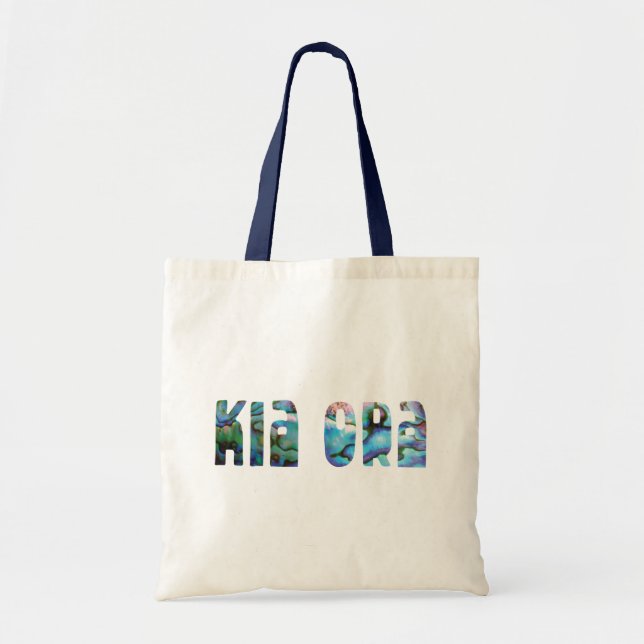 BOLSO DE TELA NUEVA ZELANDIA KIA ORA PAUA (Frente)