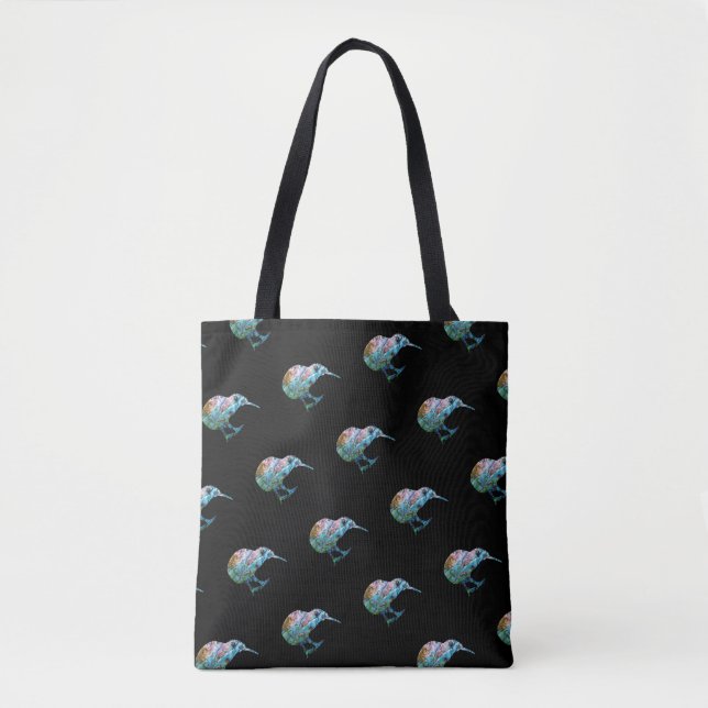 BOLSO DE TELA NUEVA ZELANDIA KIWI PAUA SIMPLE (Anverso)