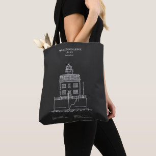 Bolso De Tela Nuevo faro de London Ledge - Connecticut - PD