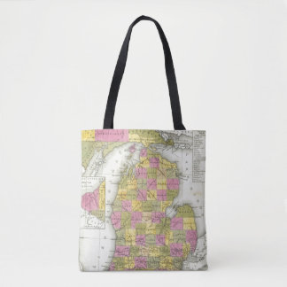 Bolso De Tela Nuevo mapa de Michigan 2