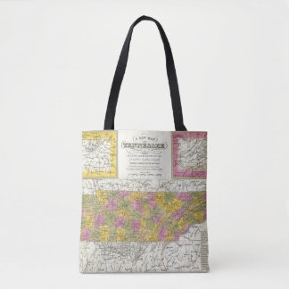 Bolso De Tela Nuevo mapa de Tennessee