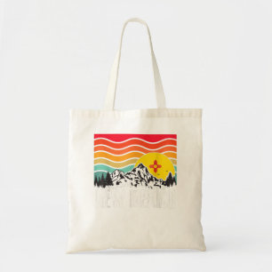 Bolso De Tela Nuevo México gráfico Árboles Retro Estado Montañas