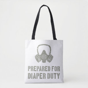 Bolso De Tela Nuevo Padre Preparado Para Diaper Duty Funny