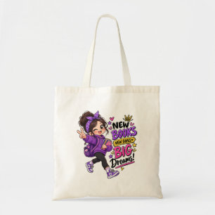 Bolso De Tela Nuevos Libros Nuevos Objetivos Grandes Sueños Dise