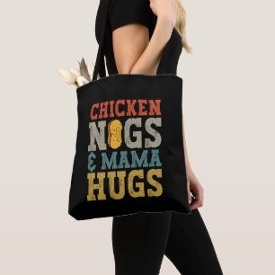 Bolso De Tela Nugs de pollo y mamá abraza a niñito