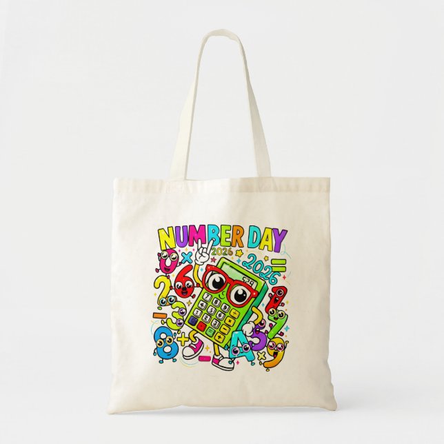 Bolso De Tela Number Day Tote Bag | Colourful Maths Numbers (Frente)
