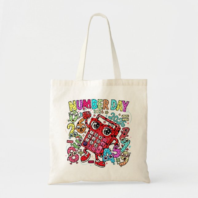 Bolso De Tela Number Day Tote Bag | Fun Maths Numbers (Frente)