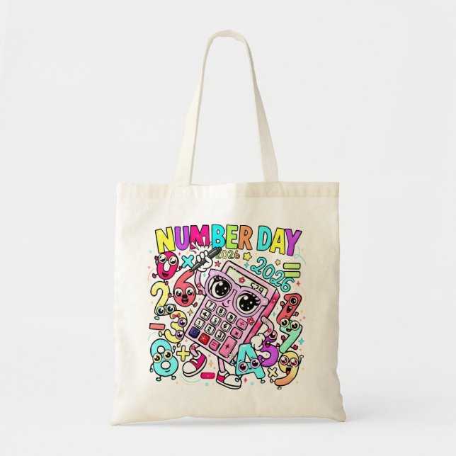 Bolso De Tela Number Day Tote Bag | Fun Maths Numbers (Frente)