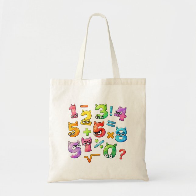Bolso De Tela Number Day Tote Bag | Maths Numbers Learning (Frente)