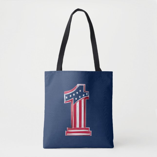 Bolso De Tela Número 1 americano (Anverso)