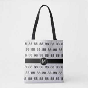 Bolso De Tela Número 88 personalizado en plata