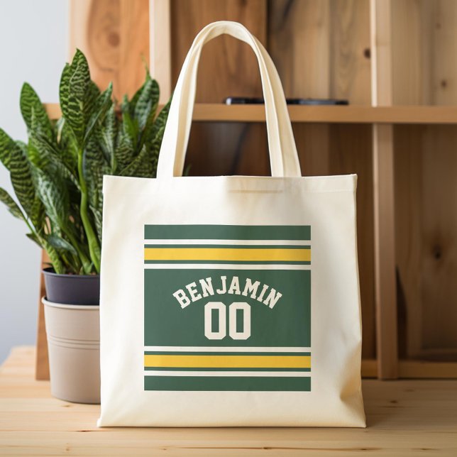 Bolso De Tela Número de nombre personalizado de Jersey de Sports (Custom Tote Bag)