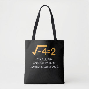 Bolso De Tela Número imaginario Matemático gracioso nerd matem