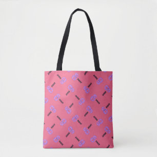 Bolso De Tela Número ocho rosado