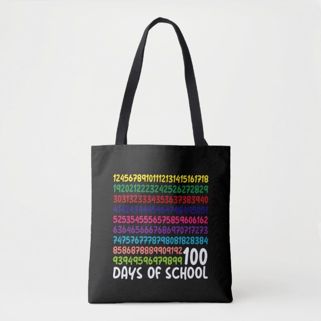 Bolso De Tela Números de Matemáticas 100º Día de la Escuela Prof (Anverso)