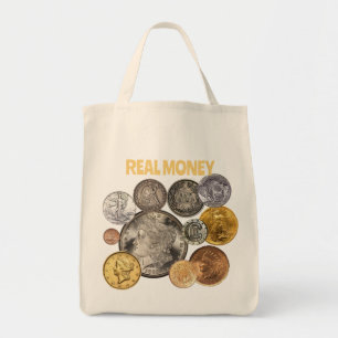 Bolso De Tela Numismática: El oro y la plata son dinero real