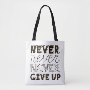 Bolso De Tela Nunca dé para arriba