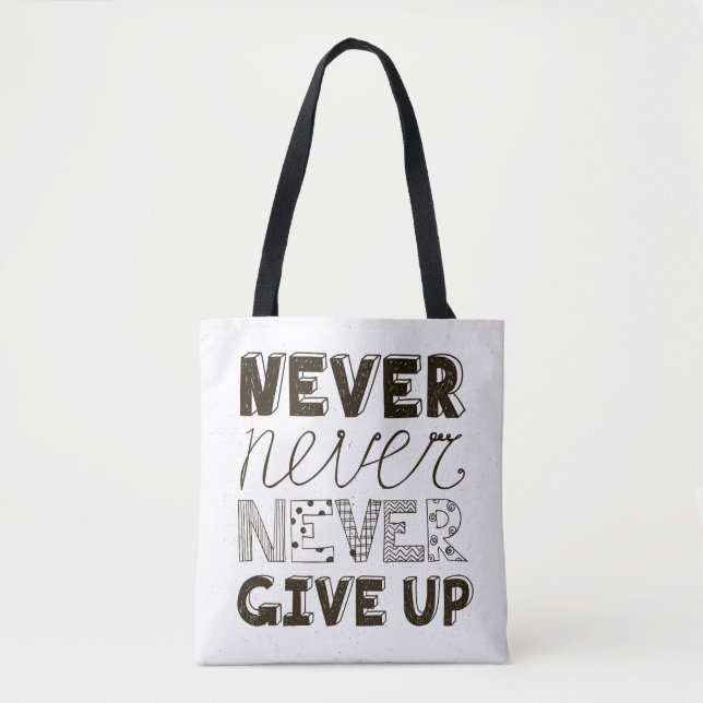 Bolso De Tela Nunca dé para arriba (Anverso)