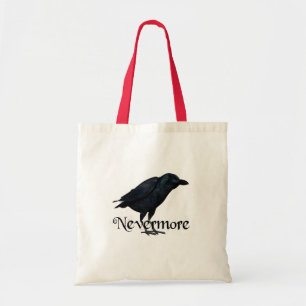 Bolso De Tela Nunca más - el cuervo - E.A. Poe