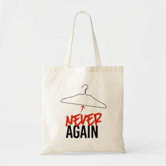 Bolso De Tela NUNCA MÁS Wire Hangers Pro Choice